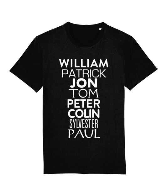 The Names of Doctor Who Dark Organic T-Shirt