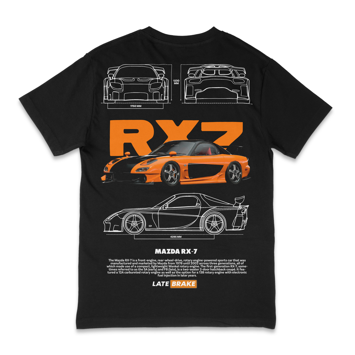 Late Brake RX7 Drivers Collective T-Shirt
