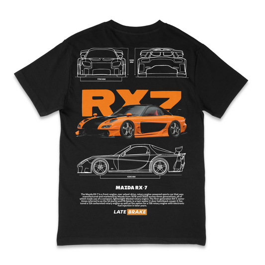 Late Brake RX7 Drivers Collective T-Shirt