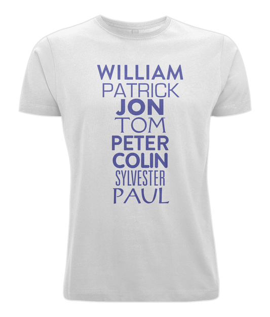 The Names of Doctor Who Light Organic T-Shirt